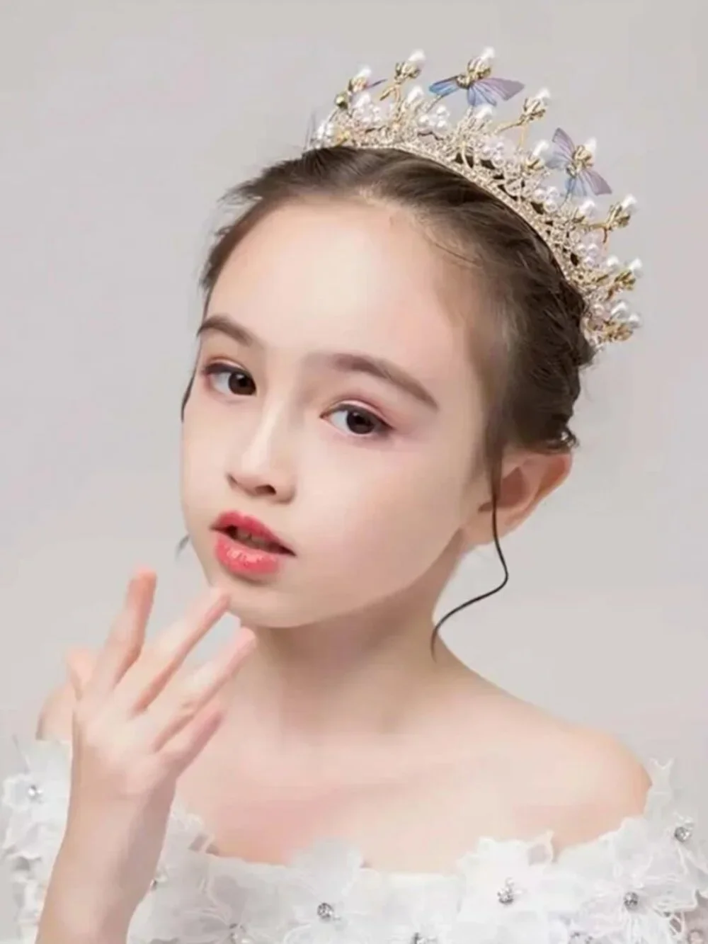 Girls Princess Pearl Crown